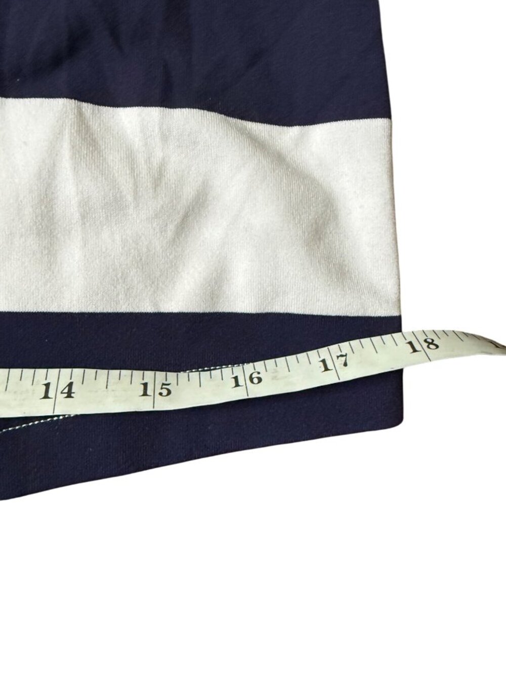 Lululemon Cool Racerback Extra Long Navy White Striped Tank Women Size 4 W1A21S - Picture 14 of 16